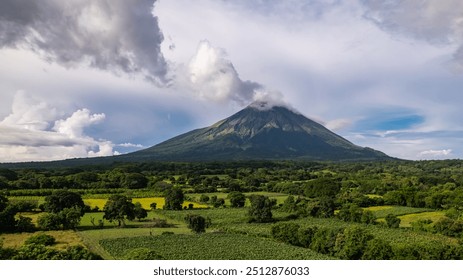 Concepcion Volcano; Located in Ometepe Island, Nicaragua. is on of the two volcanos. Concepcion is bigger than maderas volcano. 