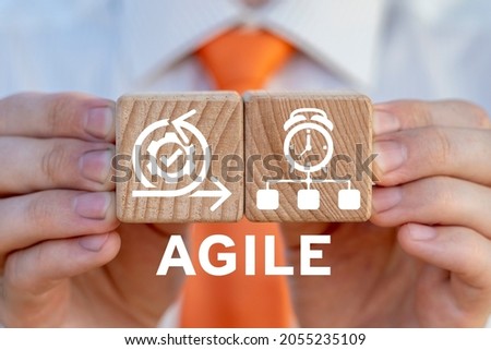 Concept of agile. Agile development methodology. Process diagram. Agile software development lifecycle.