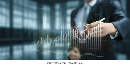 Concept of analyst to financial profit on the trading floor.