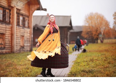 The Concept Of Ancient Traditions. Slavic Carnival. Rites, Dances ,fortune-telling. Outfits Of European Slavs.