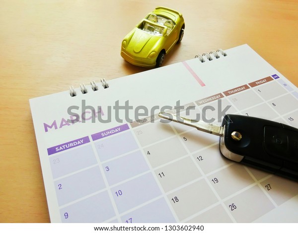 Concept of appointment\
reminder for installment pay of car finance or prevent maintenance\
schedule.