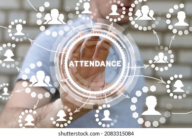 Concept Of Attendance Mark Business School. Registration Of Absent. Attendance Report.