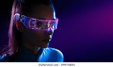 Concept of augmented and virtual reality, game, digital world, future technology, smart home control - Powered by Shutterstock