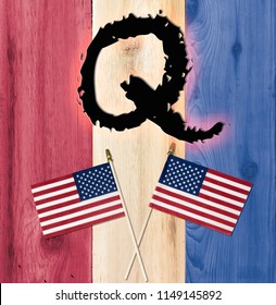 Concept Background Illustration For QAnon Or Q Anon, A Deep State Conspiracy Theory