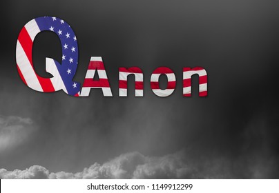 Concept Background Illustration For QAnon Or Q Anon, A Deep State Conspiracy Theory