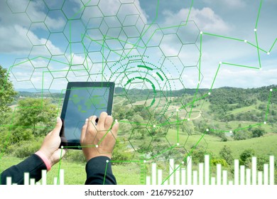 Concept background image of technological development and environmental innovation for sustainable goals SDGs