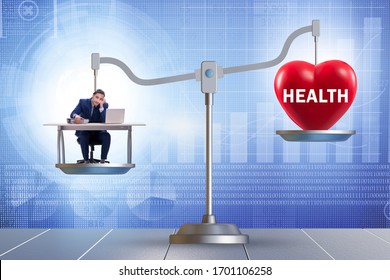 Concept Of Balance Between Work And Health