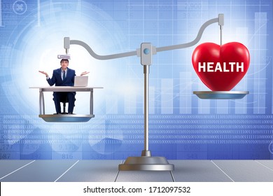 Concept Of Balance Between Work And Health