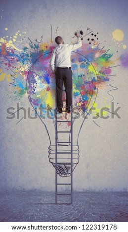 Concept of a big creative business idea