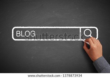 Concept Of Blog For The Business Use.