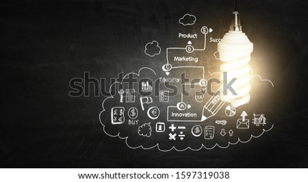 Concept of bright idea and creativity