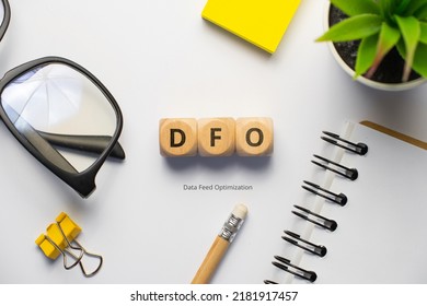 Concept Business Marketing Acronym DFO Or Data Feed Optimization.