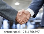 The concept of Business Partnership. Symbolizes the conclusion of a business deal or the establishment of a partnership.