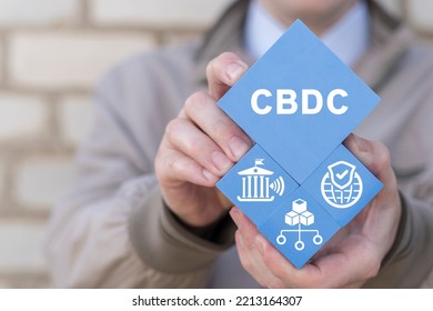 Concept of CBDC - Central Bank Digital Currency. Business technology, financial, blockchain, exchange, money and digital asset. New generation of smart virtual electronic money.