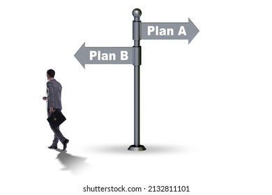 Concept of choosing between Plan A or Plan B