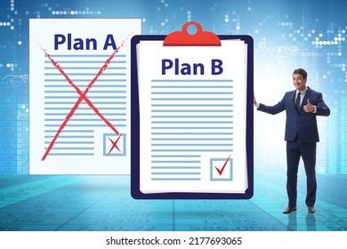 Concept of choosing between Plan A or Plan B