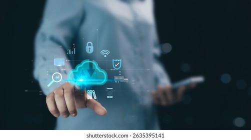 The concept of cloud computing technology is the use of services via the Internet network to store data and transfer files with servers distributed around the world and accessible from anywhere.