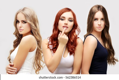Concept Coloring Hair.Curly hair - Shutterstock ID 562386514