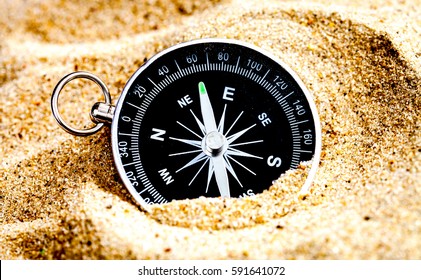 concept compass in sand searching meaning of life