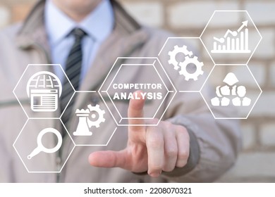 Concept of competitor analysis. Competitors and market analysis, consumers. Competitive Analysis Service. Competition on Market.