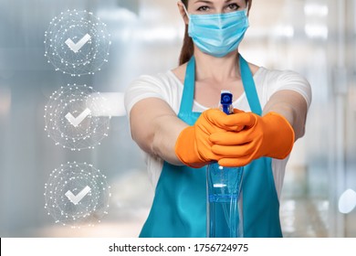 The concept of completing a task list during cleaning. - Powered by Shutterstock