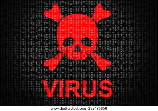 Concept Computer Virus Binary Code Red Stock Photo 232495858 | Shutterstock