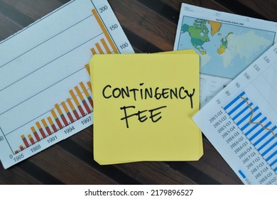 Concept of Contingency Fee write on sticky notes isolated on Wooden Table. - Shutterstock ID 2179896527