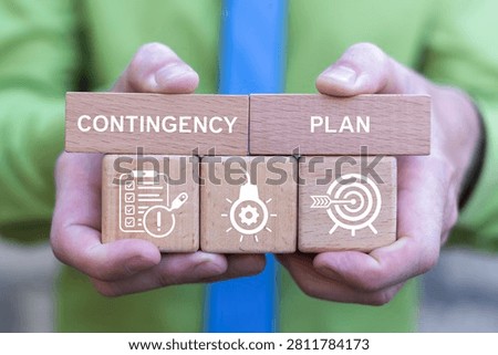 Concept of contingency plan. Contingency planning and corporate business training.