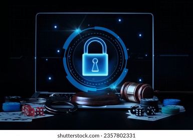 concept of control law legal online casino gamble bet cyber security background. control law legal online casino gamble bet website cyber security. control law legal online social media casino gamble - Shutterstock ID 2357802331