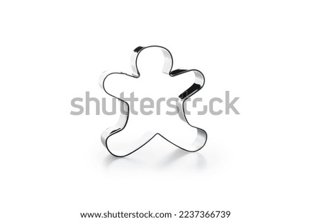 Concept of cooking tools, cookie cutters, isolated on white background