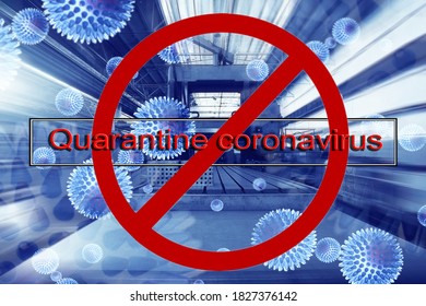 Concept Coronavirus Flight Ban Airport Deportation Sick Quarantine Contamination Danger