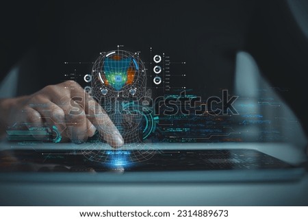 Concept of creating artificial intelligence capable of various fields (Machine Learning) to allow AI to understanding language, learning, reasoning, solving problems like hum