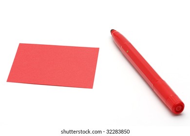 The concept of creativity. Red sticker isolated on white