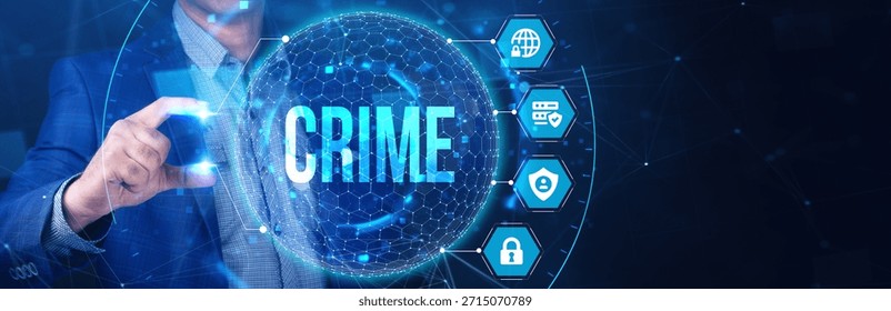 The concept of a cyber attack on a computer network. Cyber crime and internet privacy hacking.