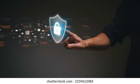 Concept Of Cyber Security, Information Security And Encryption, Secure Access To User's Personal Information, Secure Internet Access, Cybersecurity.