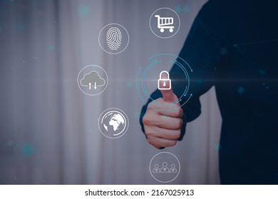 Concept of cyber security, information security and encryption, secure access to user's personal information, secure Internet access, cybersecurity , security network. - Powered by Shutterstock - Get 15% off with code: PIKWIZARD15