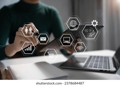 Concept of cyber security, information security and encryption, secure access to user's personal information, secure Internet access, cybersecurity. - Powered by Shutterstock - Get 15% off with code: PIKWIZARD15