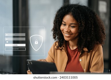Concept of cyber security, information security and encryption, secure access to user's personal information, secure Internet access, cybersecurity. - Powered by Shutterstock - Get 15% off with code: PIKWIZARD15