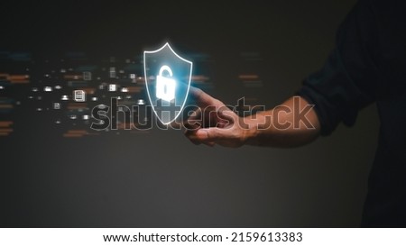 Concept of cyber security, information security and encryption, secure access to user's personal information, secure Internet access, cybersecurity.