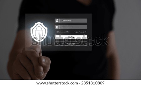 Concept of cyber security, information security and encryption, secure access to user's personal information, secure Internet access, cybersecurity.