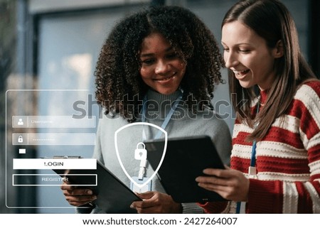 Concept of cyber security, information security and encryption, secure access to user's personal information, secure Internet access, cybersecurity.