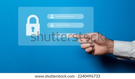 The concept of cybersecurity of personal data on the Internet. Secure access to user's personal information. Login and password entry	