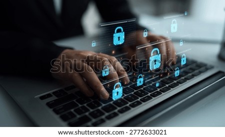 Concept of cybersecurity and a secure network. Multiple layers of data encryption and firewall protection in browsers ensure online privacy and safety from cyber threats. Parse