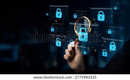 Concept of cybersecurity and a secure network. Multiple layers of data encryption and firewall protection in browsers ensure online privacy and safety from cyber threats. Parse