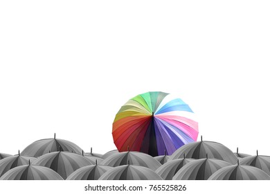 concept Dare to be different.Umbrellas are different from those.