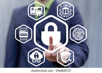 Concept of data security. Secure Privacy Protection.