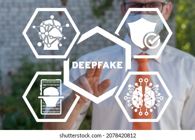 Concept of deepfake. Deep fake technology. Cyber face swap.