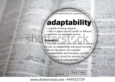 Concept design for the word 'Adaptability'.