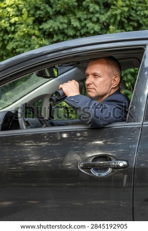 Concept of detective work, intelligence services, espionage, surveillance and covert information gathering