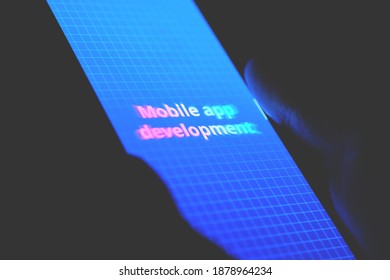 Concept of development and creation of mobile applications.